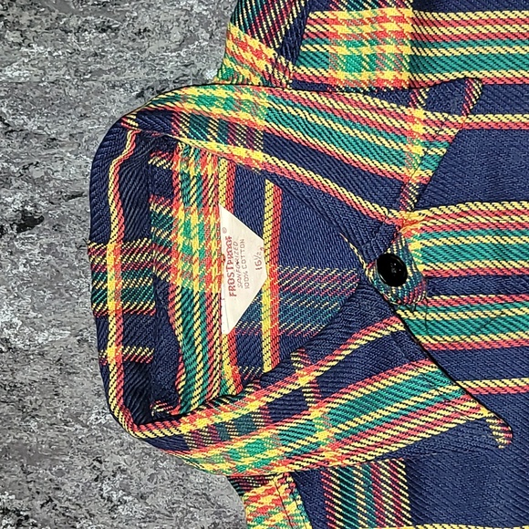 Made in USA. FROSTPROOF. 💯 Cotton. Flannel button-up. Bright colors. 16.5 - Picture 8 of 16